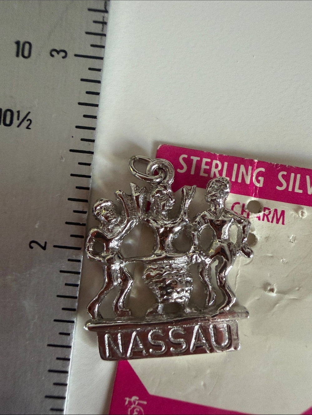 Sterling Silver Nassau Charm Pendant